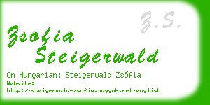 zsofia steigerwald business card