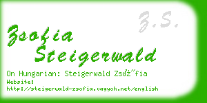 zsofia steigerwald business card